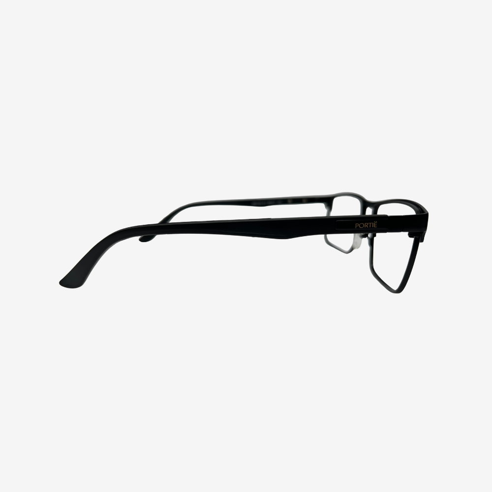 Óculos PORTIÉ Preto Fosco - Metal Premium - Imagem 2