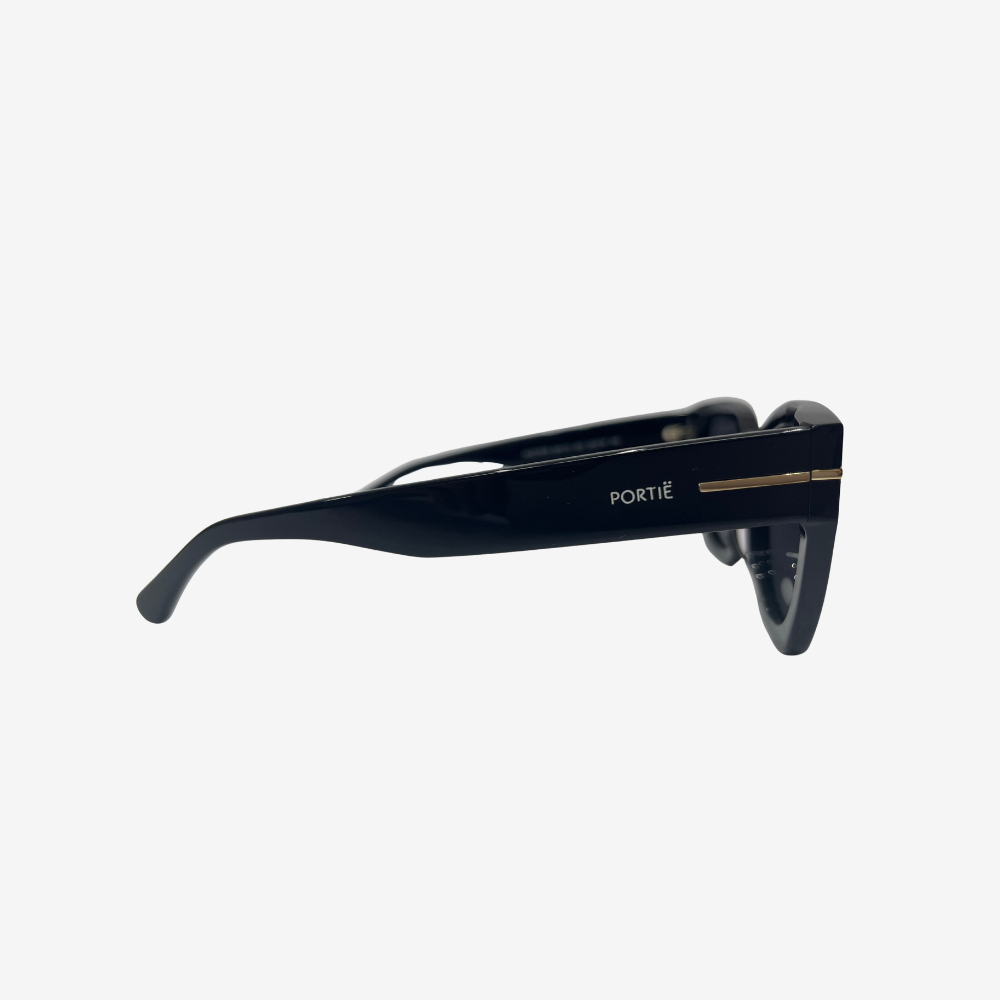 Óculos PORTIÉ Preto - Acetato com Lentes Black - Imagem 2